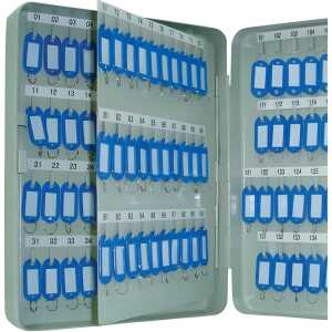 Q-Connect Schlüsselschrank Pearl grey - 140 Haken, Zylinderschloss