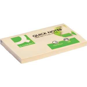 Q-Connect Haftnotizen Recycling - 76 x 127 mm, gelb