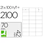 Universaletikett 70x42mm weiss Q-CONNECT KF10648 100x21