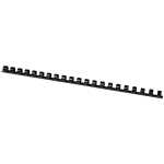 Q-Connect Plastik-Binderücken, 12 mm, für 95 Blatt, schwarz, 100 Stück