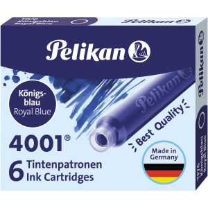 Pelikan Tintenpatrone 4001 TP/6 königsblau 6 Patronen Faltschachtel