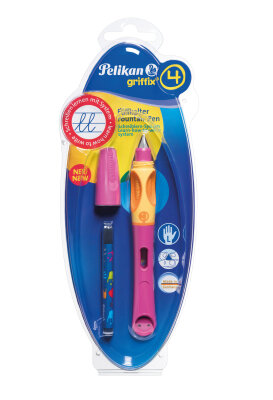 Pelikan Füllhalter Griffix 4 Berry/Pink P2BEL für Linkshänder blister