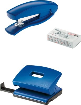 Novus Twinset Heftgerät C1/ Locher C216 blau, im Blister