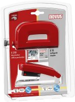 Novus Twinset Heftgerät E15/ Locher E 210 rot/grau,...