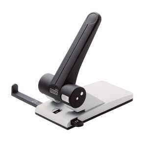 Novus Registraturlocher B 265, 65 Blatt lichtgrau/schwarz, Anschlagschiene