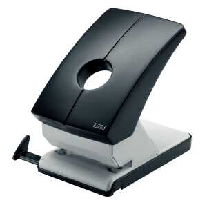 Novus Registraturlocher B 260, 60 Blatt lichtgrau/schwarz, Anschlagschiene