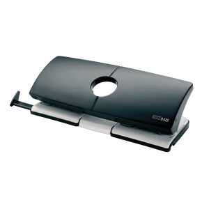 Doppellocher B 425, bis 25 Blatt lichtgrau/schwarz, Vierfach Lochung