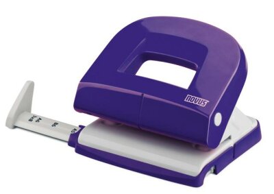 Novus Bürolocher E 216 fresh,bis 16 Blatt fresh violett/grau, im Blister