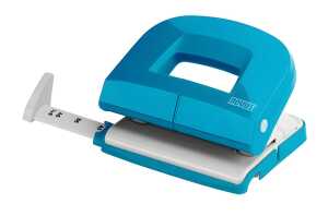 Novus Bürolocher E 216 fresh,bis 16 Blatt fresh petrol/grau, Anschlagschiene