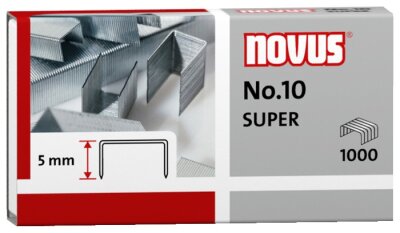 Novus Heftklammern No.10 SUPER 1.000 Stück, Schenkellänge 5 mm