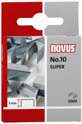 Novus Heftklammern No.10 SUPER 2.000 Stück, Schenkellänge 5 mm