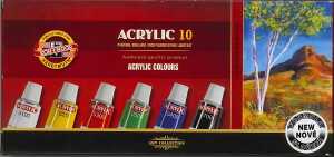 KOH Acrylfarben 10er Set - 10 x 16 ml / Tuben