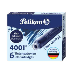 Pelikan Tintenpatrone 4001 TP/6 blau-schw. 6 Patronen Faltschachtel