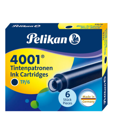 Pelikan Tintenpatrone 4001 TP/6 blau-schw. 6 Patronen in der Faltschachtel