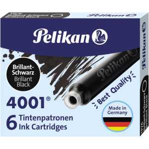 Pelikan Tintenpatrone 4001 TP/6 brill.-schw 6 Patronen Faltschachtel