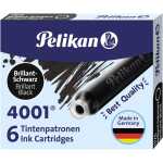Pelikan Tintenpatrone 4001 TP/6 brill.-schw 6 Patronen...