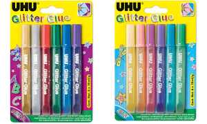 UHU Glitter Glue 6x 10 ml 6 Farben YC