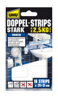 UHU Klebepads Doppel Strips Stark 26x31mm 16St