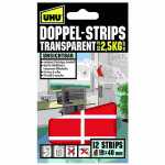 UHU Doppel Strips 19 mm x 40 mm 12 Stück transparent