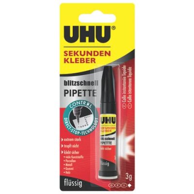 UHU SEKUNDENKLEBER bs PIPETTE Control flüssig 3g Blister