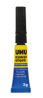 UHU SPEZIALSEKUNDENKLEBER KUNSTSTOFF 3g Tube Blister