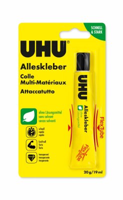 UHU Alleskleber FLEX+CLEAN Tube 20g ohne Lösungsmittel Blister