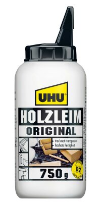 UHU Holzleim ORIGINAL D2 750g Flasche ohne Lösungsmittel