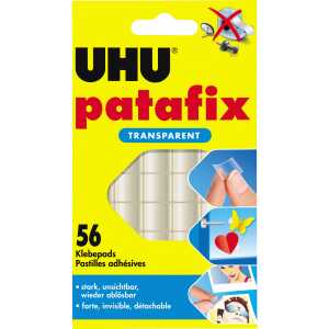 UHU Klebepads patafix ablösbar 56 Stück transparent