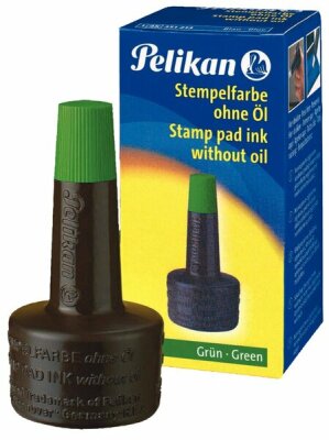 Pelikan Stempelfarbe o.Öl grün 4 K 28 ml Verstreicherflasche