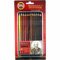 KOH Aquarell- Buntstifte 12er Set, Brauntöne im...