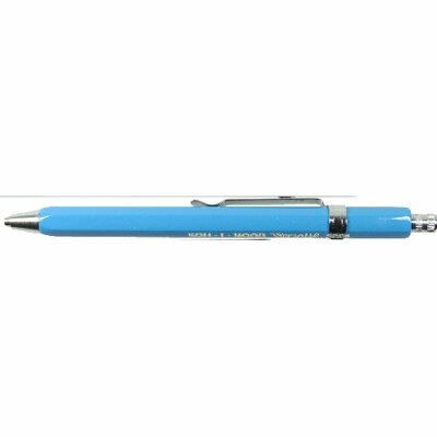 KOH Druckbleistift Metall " Versatil - kurz " 2,0 x 90 mm Mine - Blau - mit Minenspitzer und Clip > 2KK <