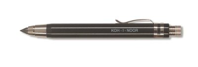 KOH Druckbleistift Metall- Minenhalter 5,6 x 80 mm Mine - Schwarz - inklusive Minenspitzer und Clip > 5KK <