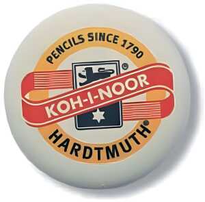 KOH Radiergummi rund D = 52 mm weiß mit Aufdruck