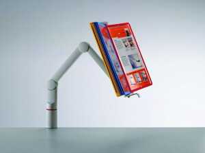 Sichttafelhalter ViewMaster-Fix lichtgrau, 2-teiliger Arm, Zwinge 1