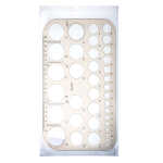 KOH Schablone - Lochkreis 4-40 mm 20cm Lineal - rauchfarbig