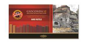 KOH Pastellkreide eckig Hartpastell Brauntöne 12er Pack