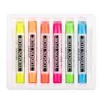 KOH Pastellkreide rund weich 6er Pack neon-brillant fluor.