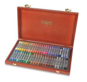 KOH Pastellkreide rund weich f Künstler 48er Set Holzkoffer