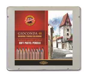 KOH Pastellkreidestifte Soft 48er Set im Metalletui