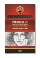 KOH Progresso Graphit- Vollminenstifte - Gradation 2B -...