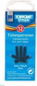Tintenpatronen, blau, 12er Hartplastikschachtel