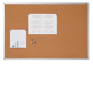 Dahle Korktafel 45 x 60 cm aus Naturkork, im Alu-Rahmen