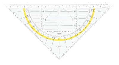 Aristo Geodreieck 16 cm mit Griff, Facette und Tuschenoppen