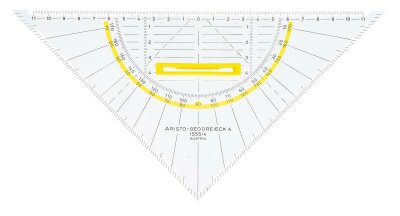 Aristo Geodreieck 25 cm Griff lösbar, Facette, Tuschenoppen