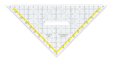 Aristo TZ-Dreieck 22,5 cm mit Griff, Facette und Tuschenoppen