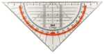 College Geometrie Dreieck 16 cm, transparent, mit Griff