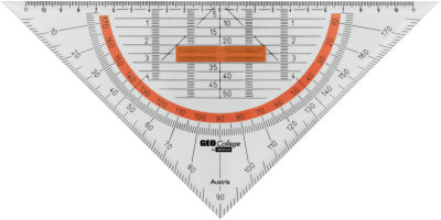 Aristo College Geometrie Dreieck 25 cm Griff lösbar, Facette, Tuschenoppen