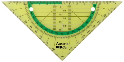 Aristo Flex Geometrie Dreieck 16 cm biegsam, Hypotenuse 16 cm, neongrün