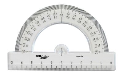 Aristo College Halbkreiswinkel 180 Grad Steg mit 10 cm, Skala 0-180 Grad