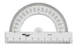 College Halbkreiswinkel 180°, transparent